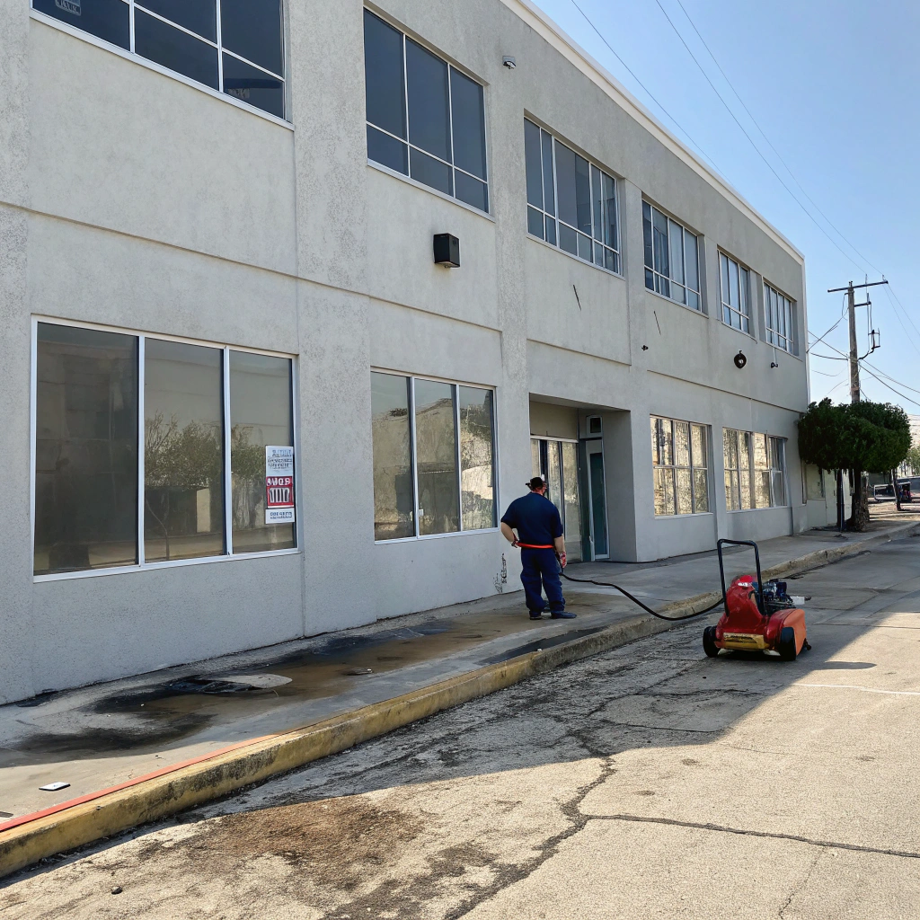 Completed roof maintenance work