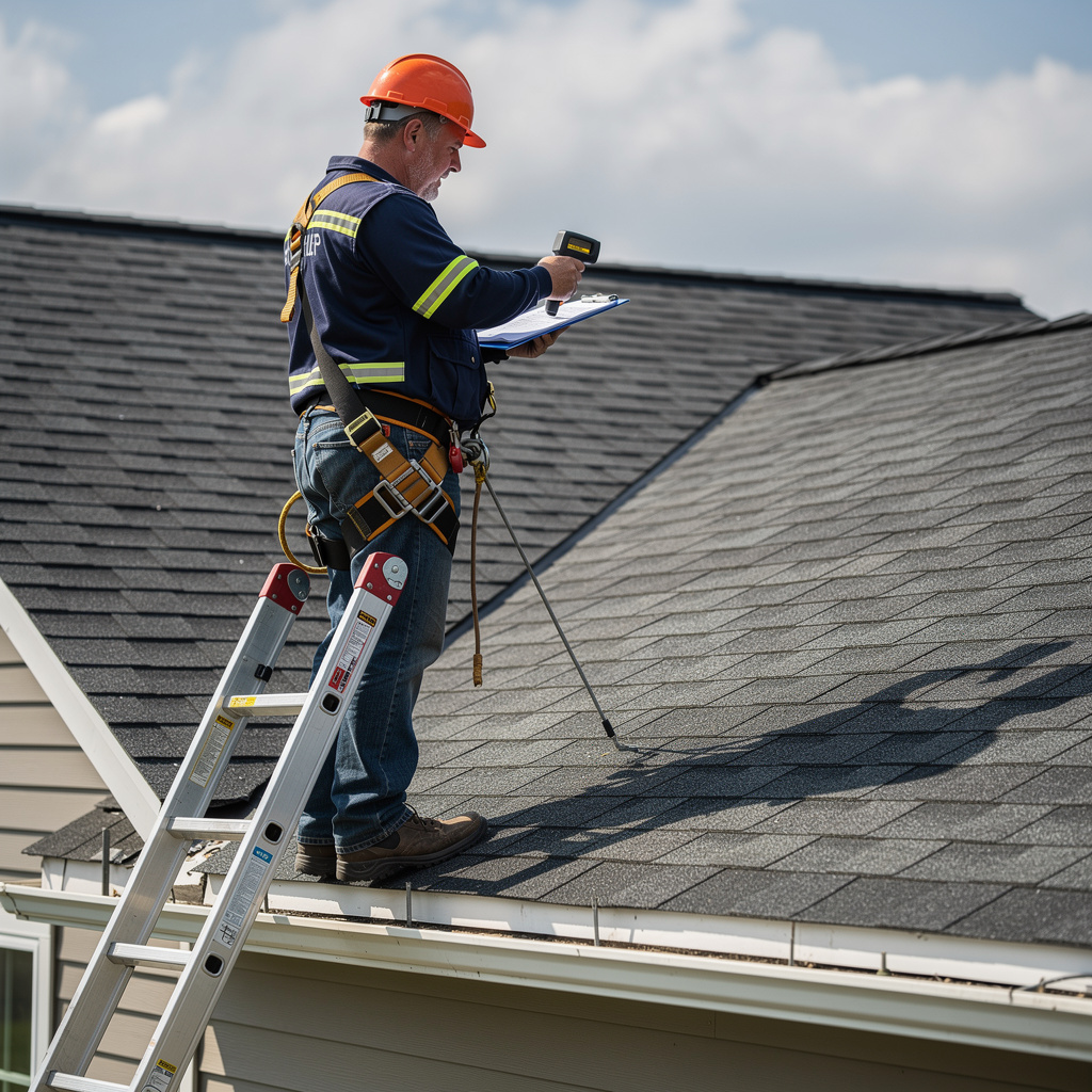 Quality check on roof