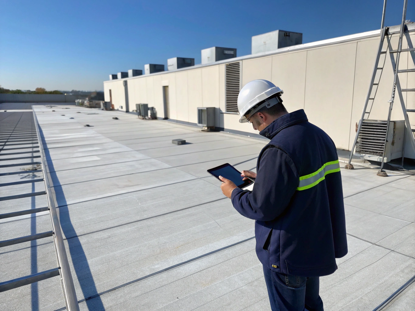 Roof inspection view